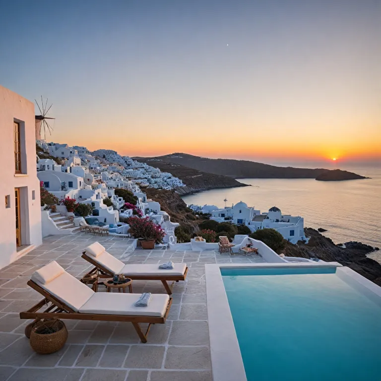 Elegant luxury hotels with rooftop pools in Mykonos for elevated Aegean stays